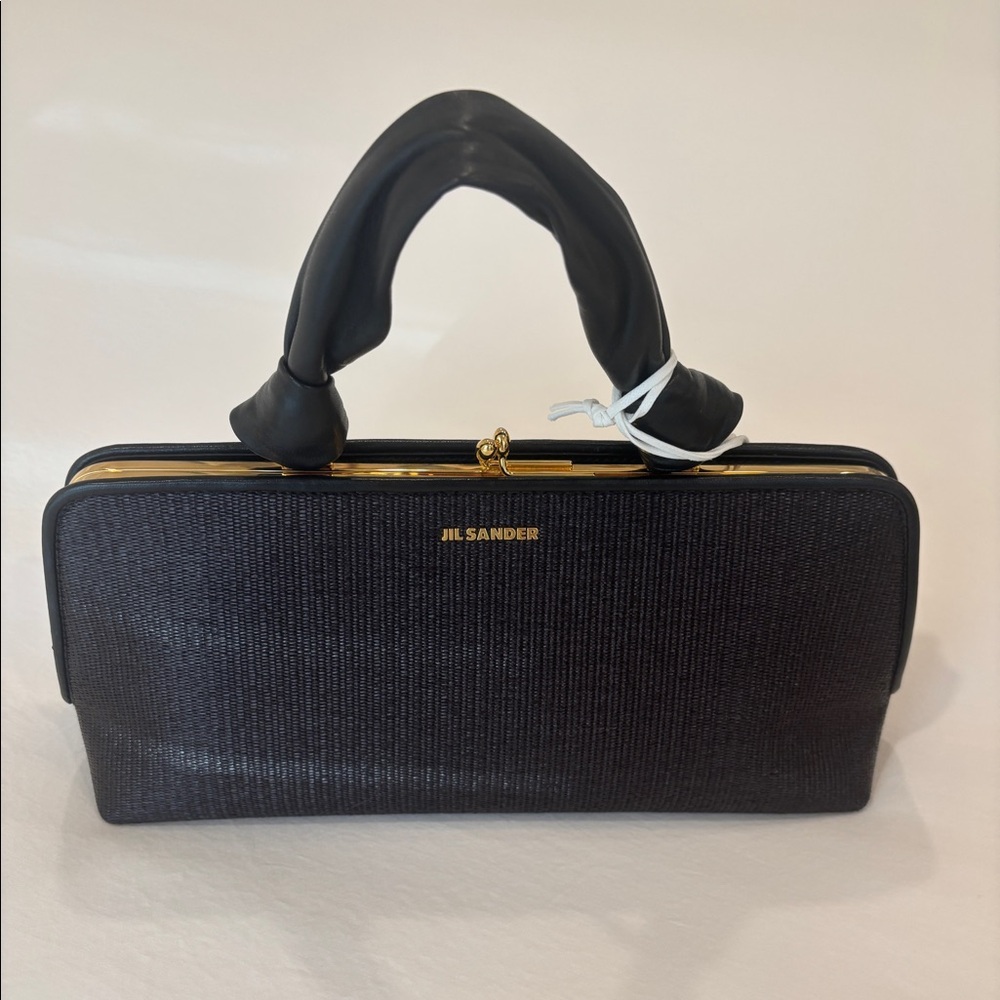NWT Jil Sander rafia goji tote bag size small.
